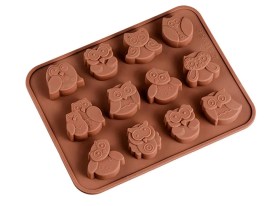 Molde silicona 12 lechuzas 